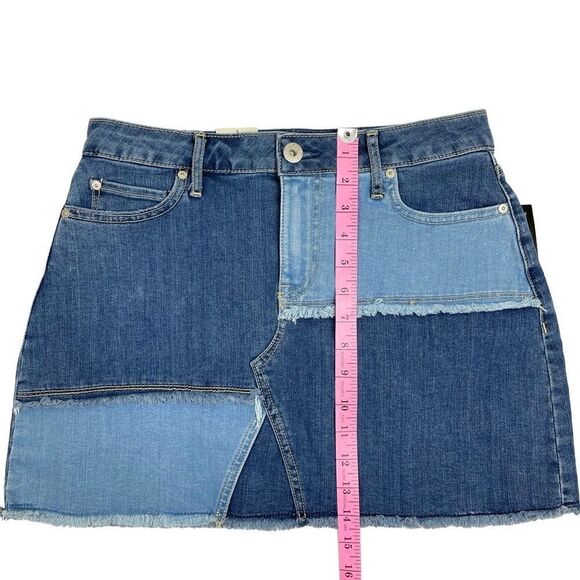 American Rag Juniors Denim Patchwork Mini Jean Skirt Juniors Size 3 NEW - Picture 4 of 7